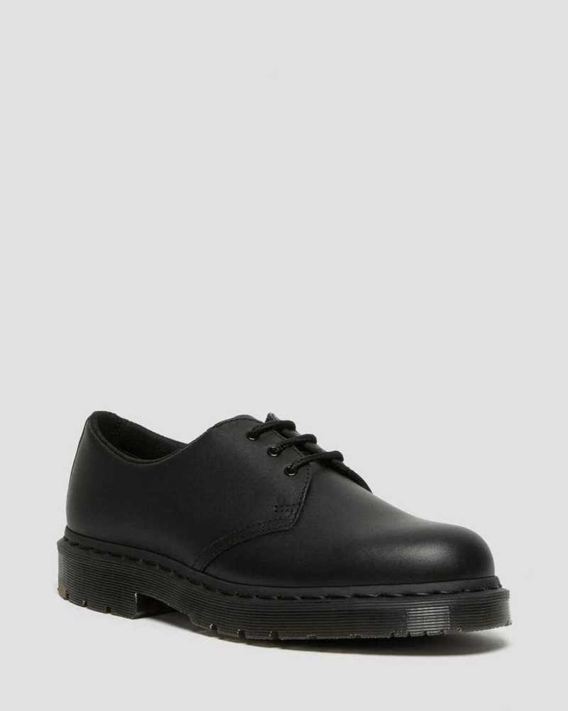 Black Dr. Martens 1461 Mono Slip Resistant Oxford Shoes | FDOZU8632