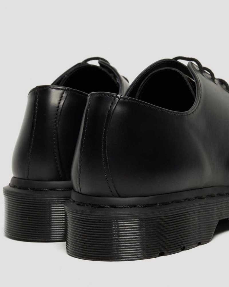 Black Dr. Martens 1461 Mono Smooth Leather Oxford Shoes | WLVTS4360