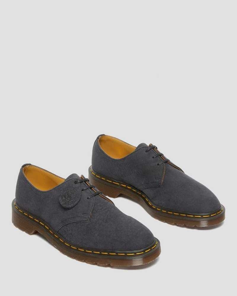 Black Dr. Martens 1461 Nubuck Leather Oxford Shoes | SXEDR9837