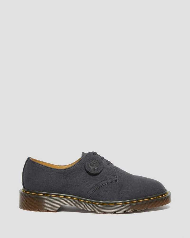 Black Dr. Martens 1461 Nubuck Leather Oxford Shoes | SXEDR9837