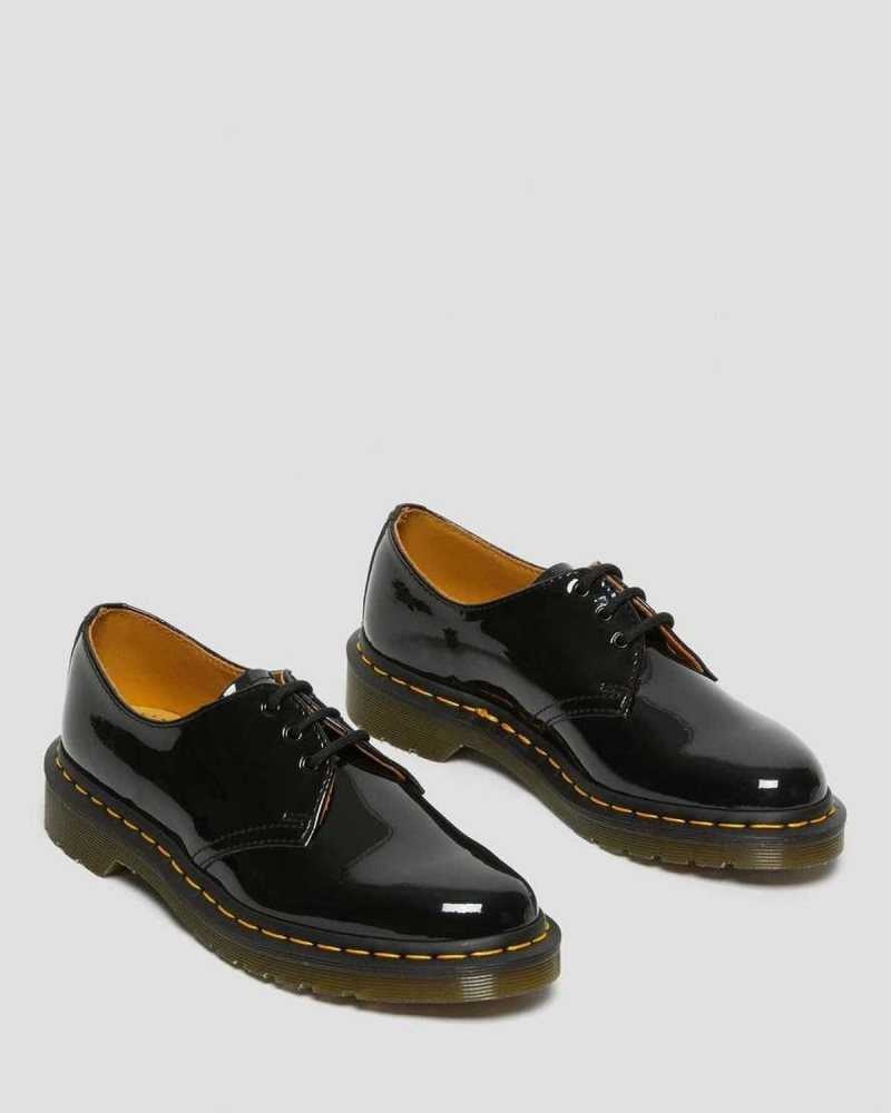 Black Dr. Martens 1461 Patent Leather Oxford Shoes | UDEHQ0613