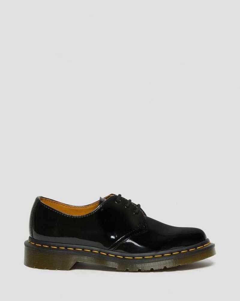 Black Dr. Martens 1461 Patent Leather Oxford Shoes | UDEHQ0613