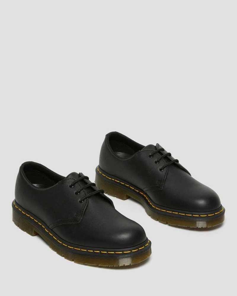 Black Dr. Martens 1461 Slip Resistant Leather Oxford Shoes | FZNBV5910