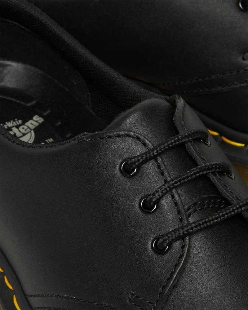 Black Dr. Martens 1461 Slip Resistant Leather Oxford Shoes | FZNBV5910