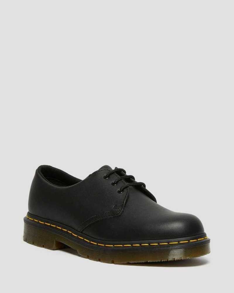 Black Dr. Martens 1461 Slip Resistant Leather Oxford Shoes | FZNBV5910