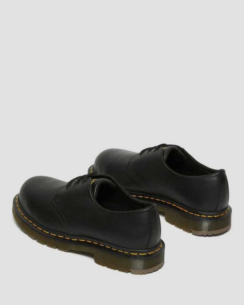 Black Dr. Martens 1461 Slip Resistant Steel Toe Shoes | BYTMG4067