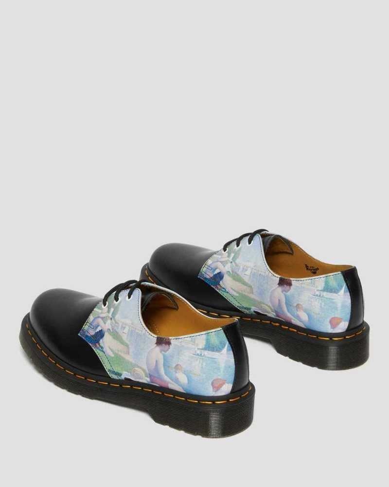 Black Dr. Martens 1461 The National Gallery Seurat Oxford Shoes | UFBKD3172