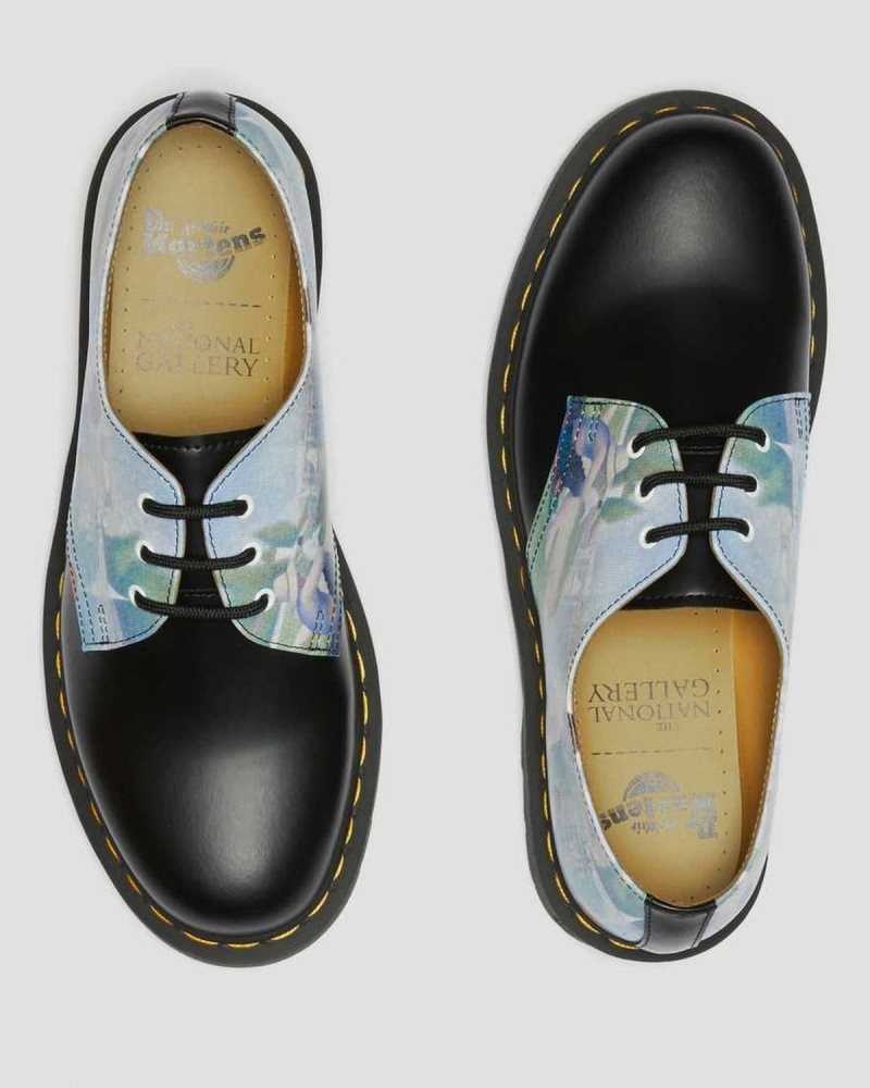 Black Dr. Martens 1461 The National Gallery Seurat Oxford Shoes | UFBKD3172