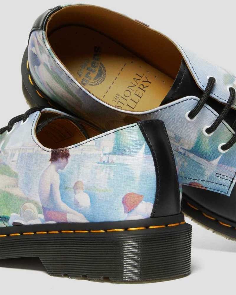 Black Dr. Martens 1461 The National Gallery Seurat Oxford Shoes | NTBHC0473