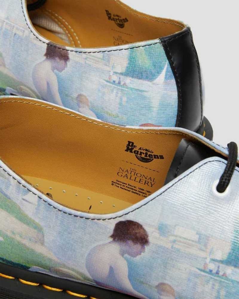 Black Dr. Martens 1461 The National Gallery Seurat Oxford Shoes | NTBHC0473