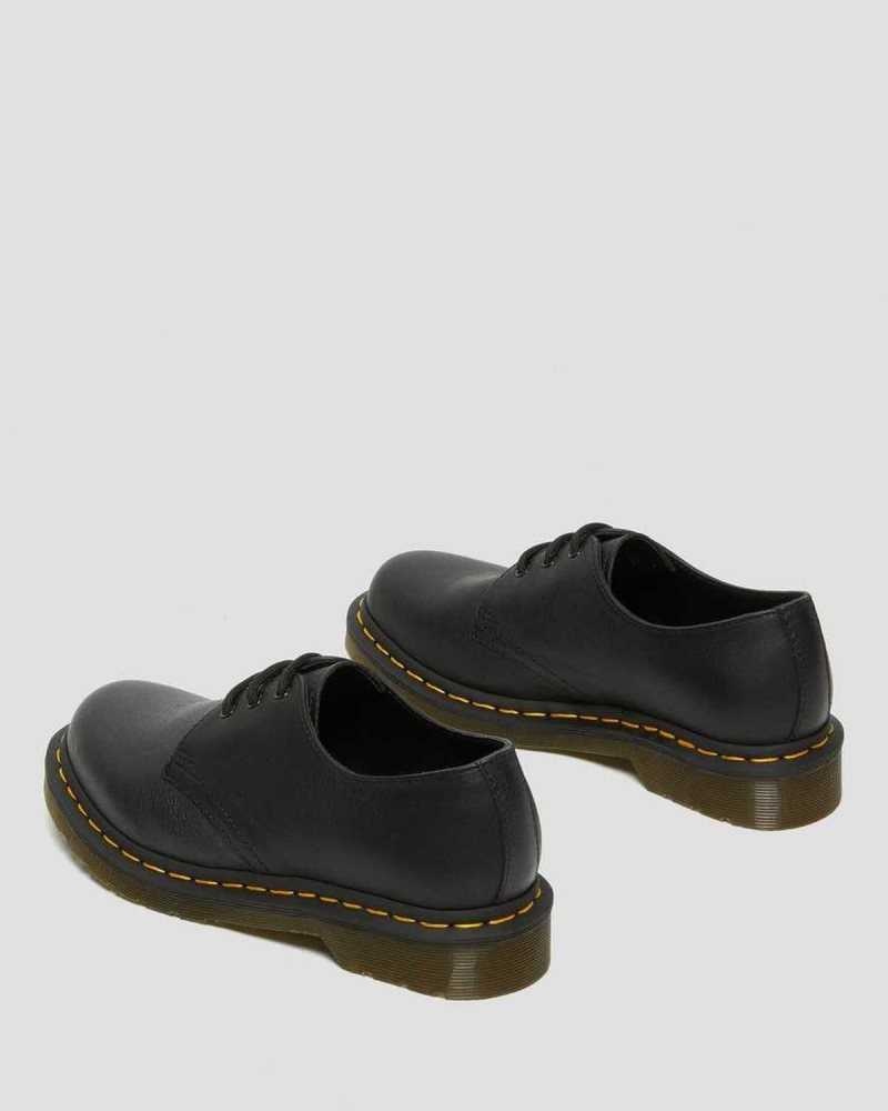 Black Dr. Martens 1461 Virginia Leather Oxford Shoes | THDOF8276