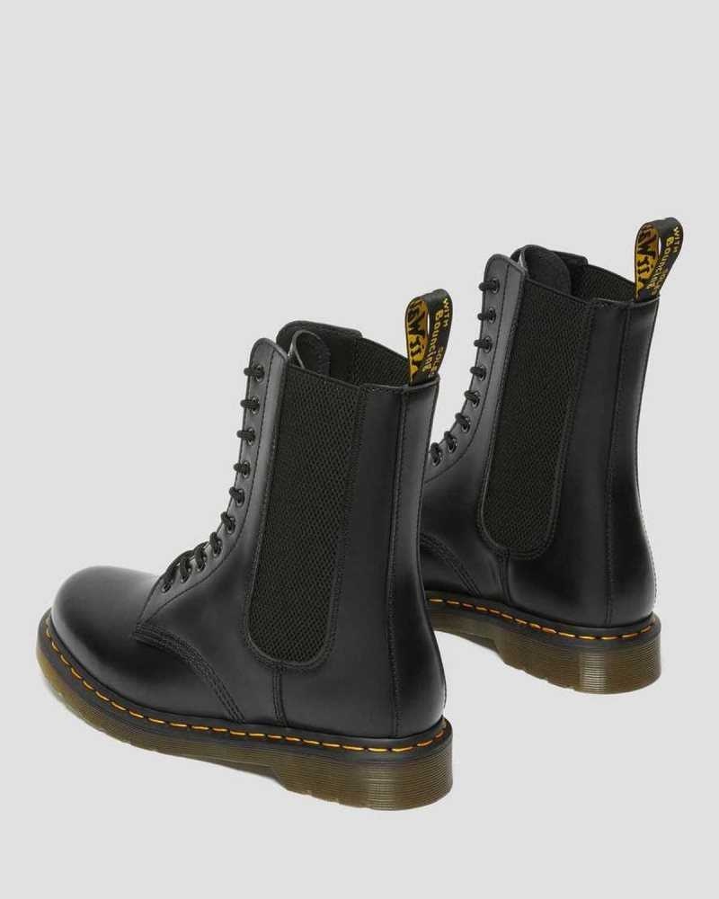 Black Dr. Martens 1490 Harper Leather Lace Up Boots | TLZCJ7650