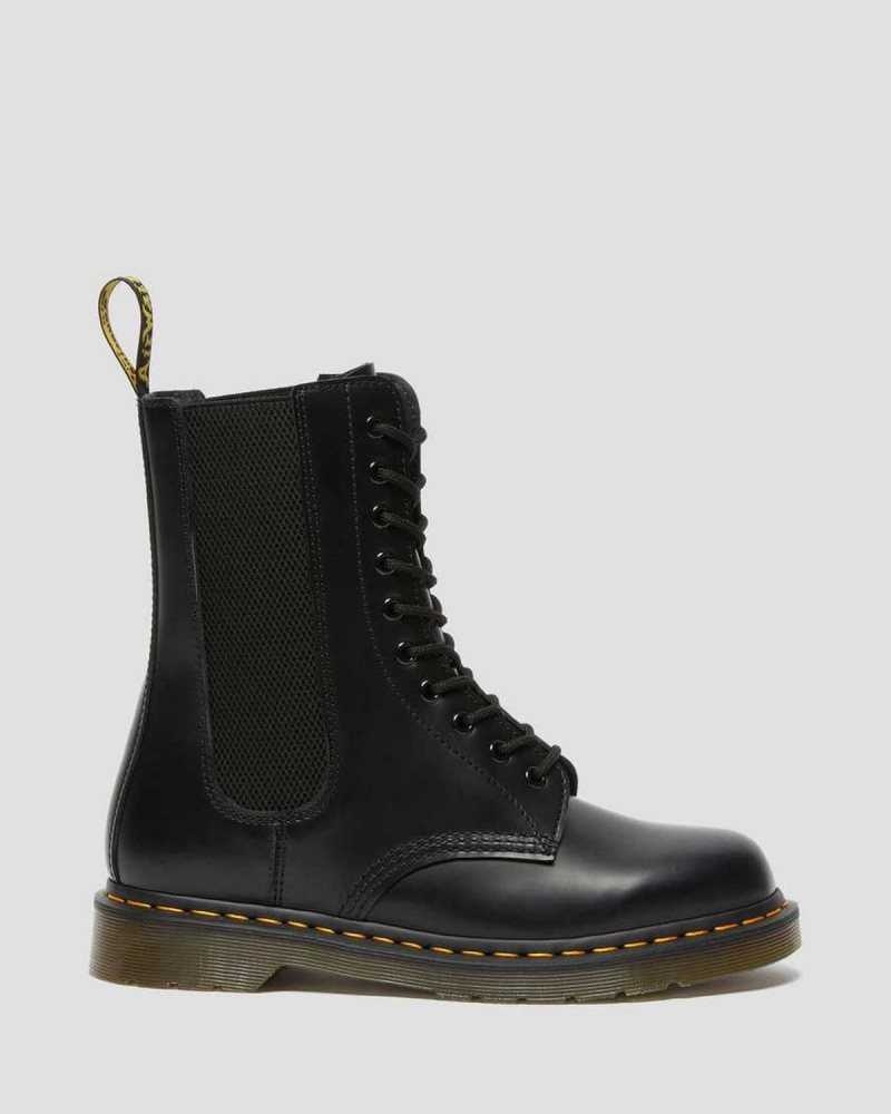 Black Dr. Martens 1490 Harper Leather Lace Up Boots | TLZCJ7650