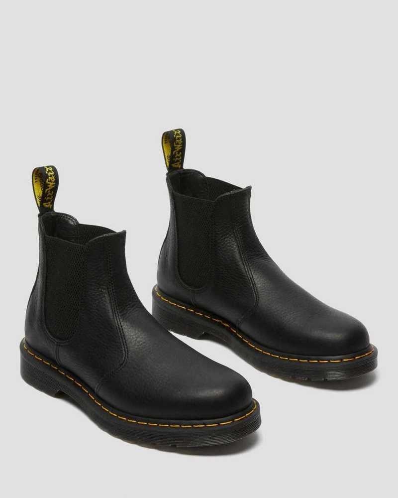 Black Dr. Martens 2976 Ambassador Leather Chelsea Boots | EZROV3965