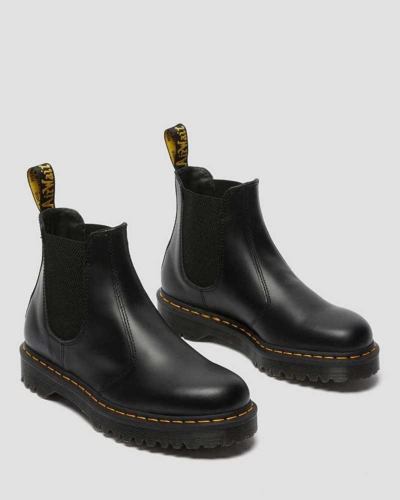 Black Dr. Martens 2976 Bex Smooth Leather Chelsea Boots | HJNWQ5243