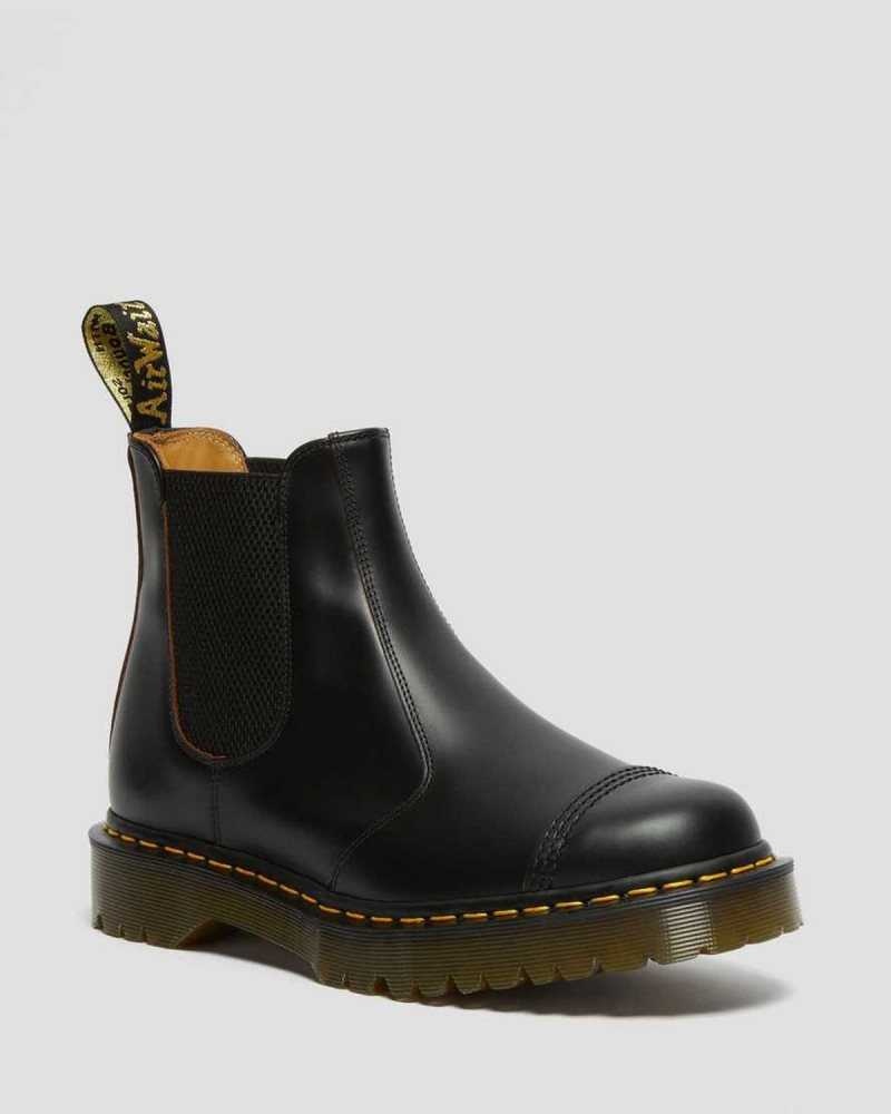 Black Dr. Martens 2976 Bex Toe Cap Chelsea Boots | UZWRY1087