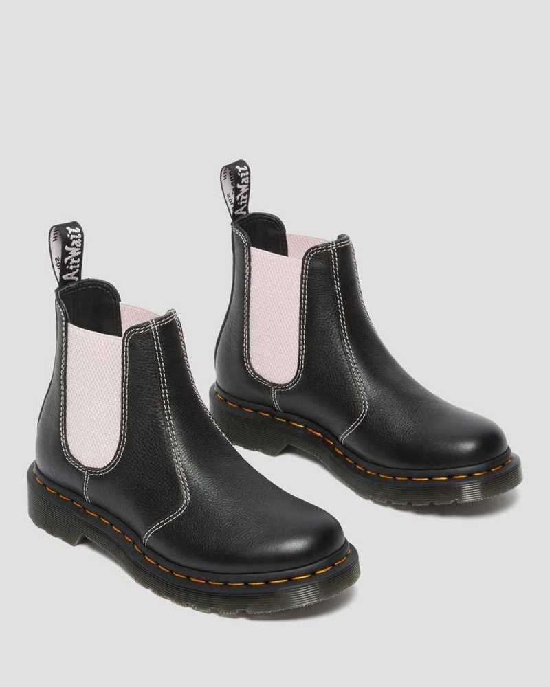 Black Dr. Martens 2976 Contrast Leather Chelsea Boots | ZPYWJ0581