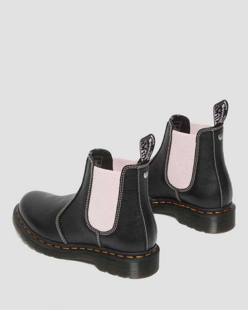 Black Dr. Martens 2976 Contrast Leather Chelsea Boots | ZPYWJ0581