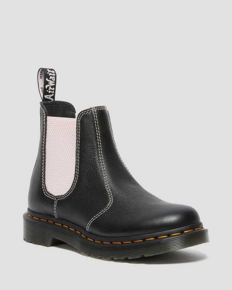 Black Dr. Martens 2976 Contrast Leather Chelsea Boots | ZPYWJ0581