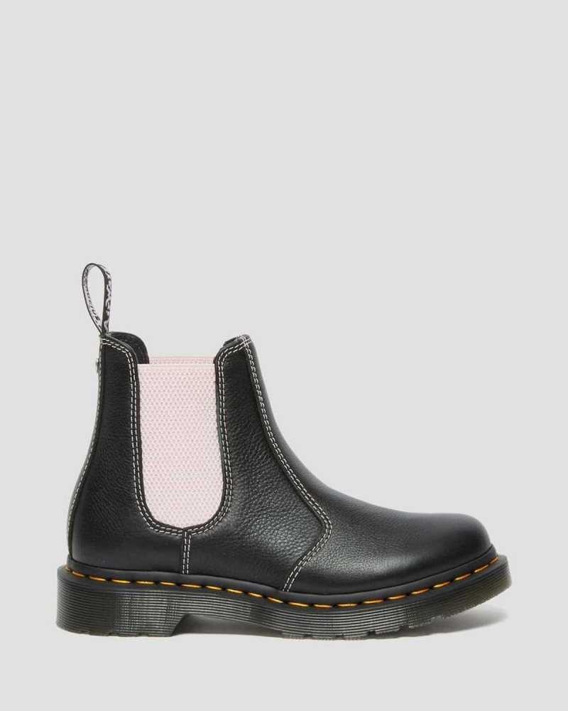 Black Dr. Martens 2976 Contrast Leather Chelsea Boots | VFELS2948