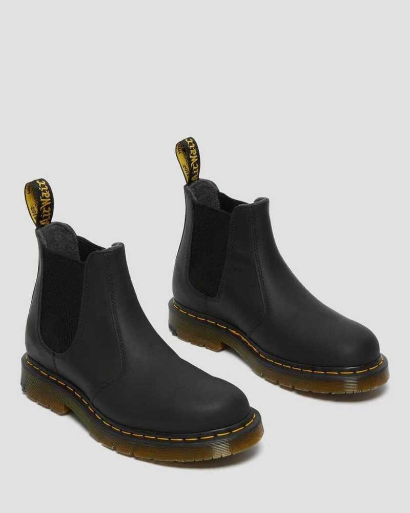 Black Dr. Martens 2976 DM's Wintergrip Chelsea Boots | TVBCU1034