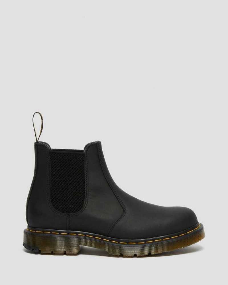 Black Dr. Martens 2976 DM's Wintergrip Chelsea Boots | TVBCU1034