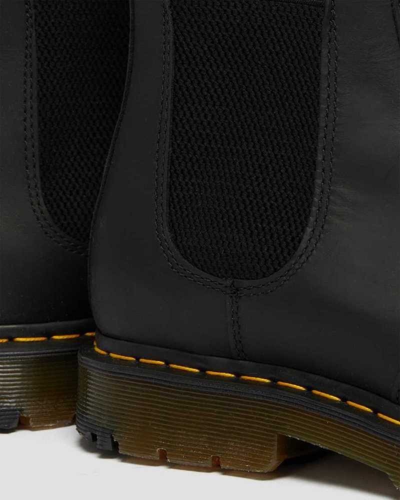 Black Dr. Martens 2976 DM's Wintergrip Chelsea Boots | TVBCU1034