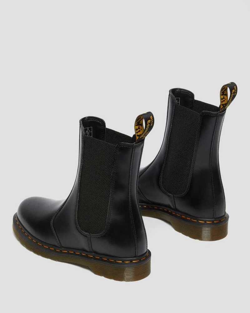 Black Dr. Martens 2976 Hi Smooth Leather Chelsea Boots | CQNPW9481