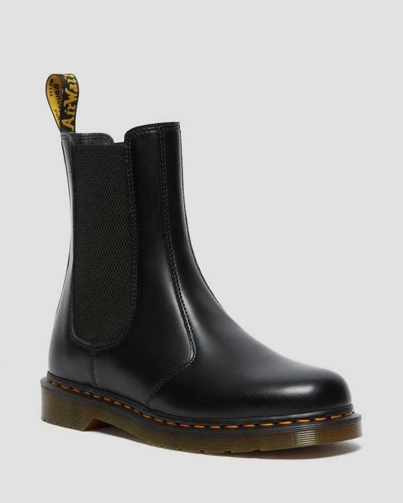 Black Dr. Martens 2976 Hi Smooth Leather Chelsea Boots | CQNPW9481