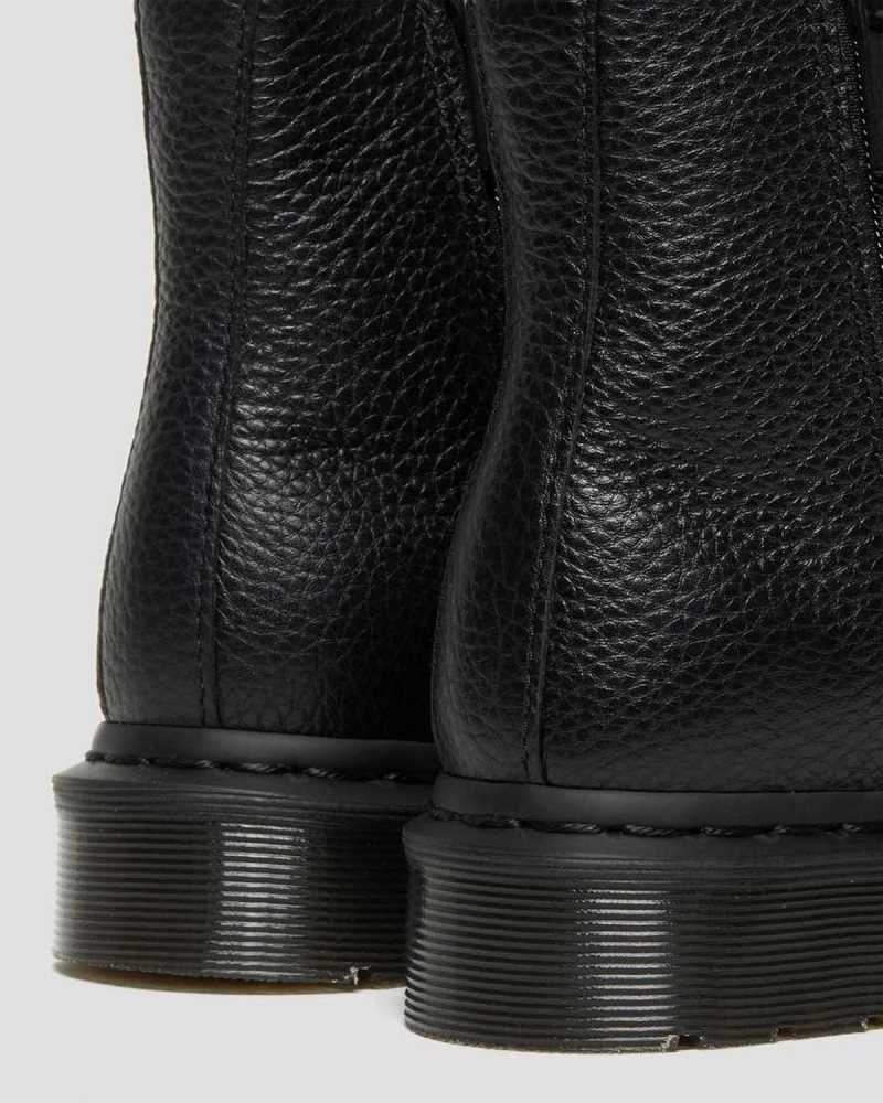 Black Dr. Martens 2976 Leather Zipper Chelsea Boots | HTLJR3074