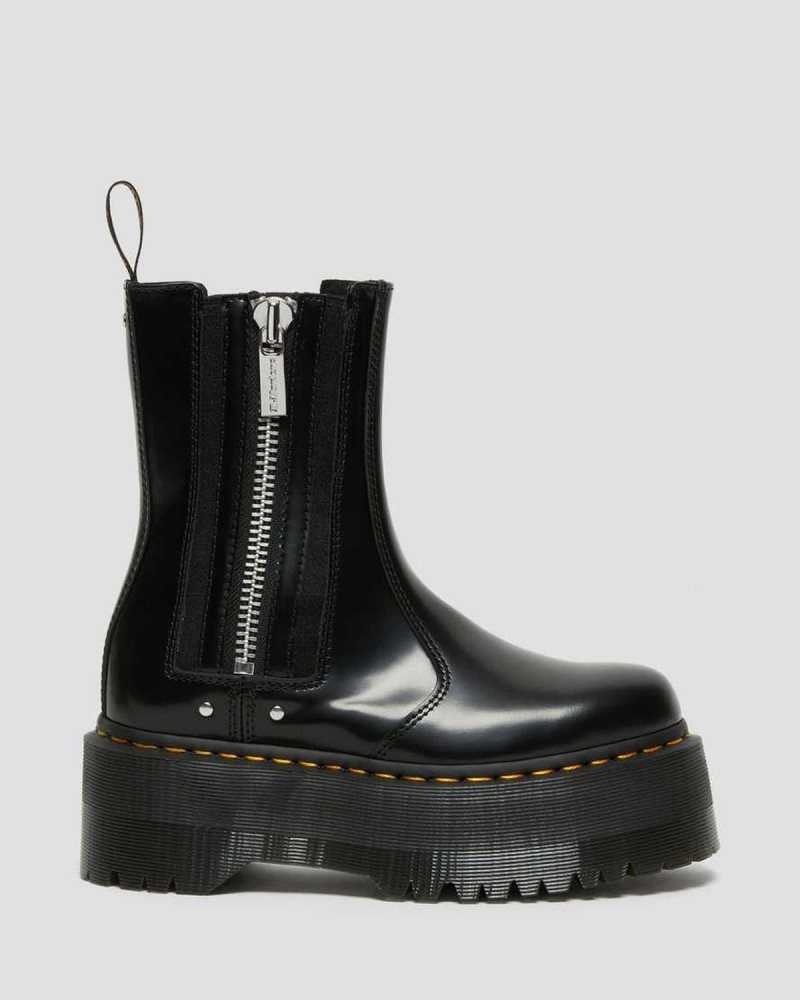 Black Dr. Martens 2976 Max Leather Platform Chelsea Boots | JKIRN3729