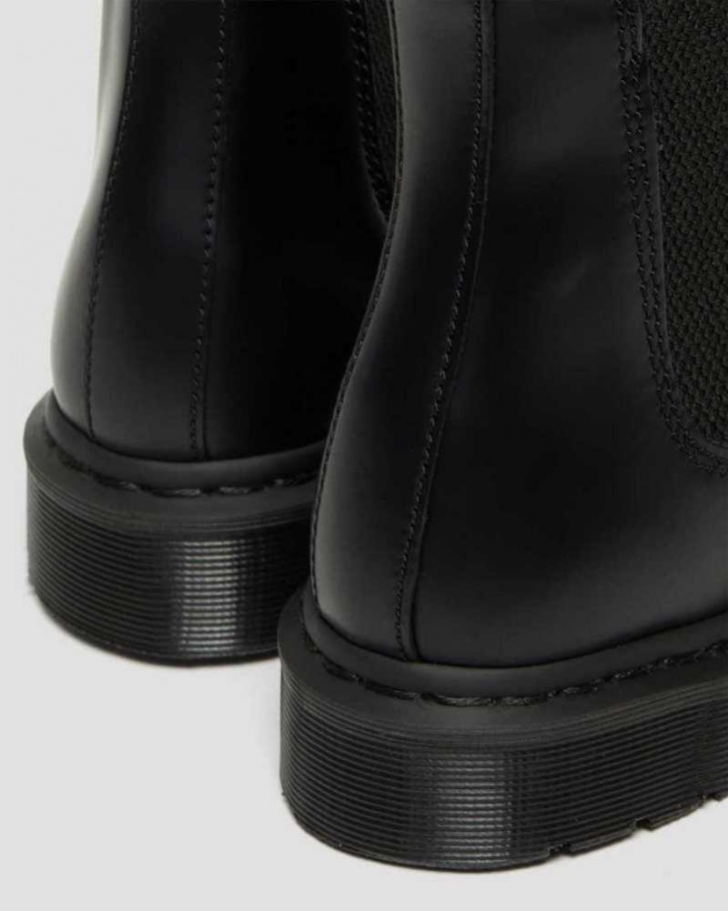 Black Dr. Martens 2976 Mono Smooth Leather Chelsea Boots | UKXZA0468