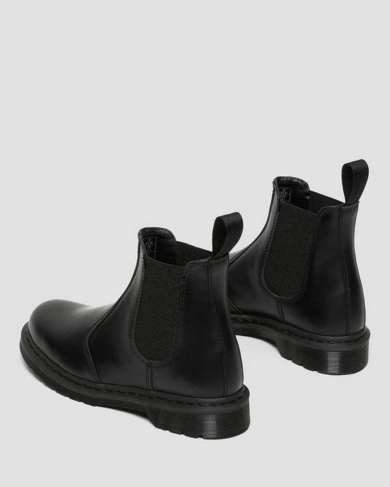 Black Dr. Martens 2976 Mono Smooth Leather Chelsea Boots | UKXZA0468