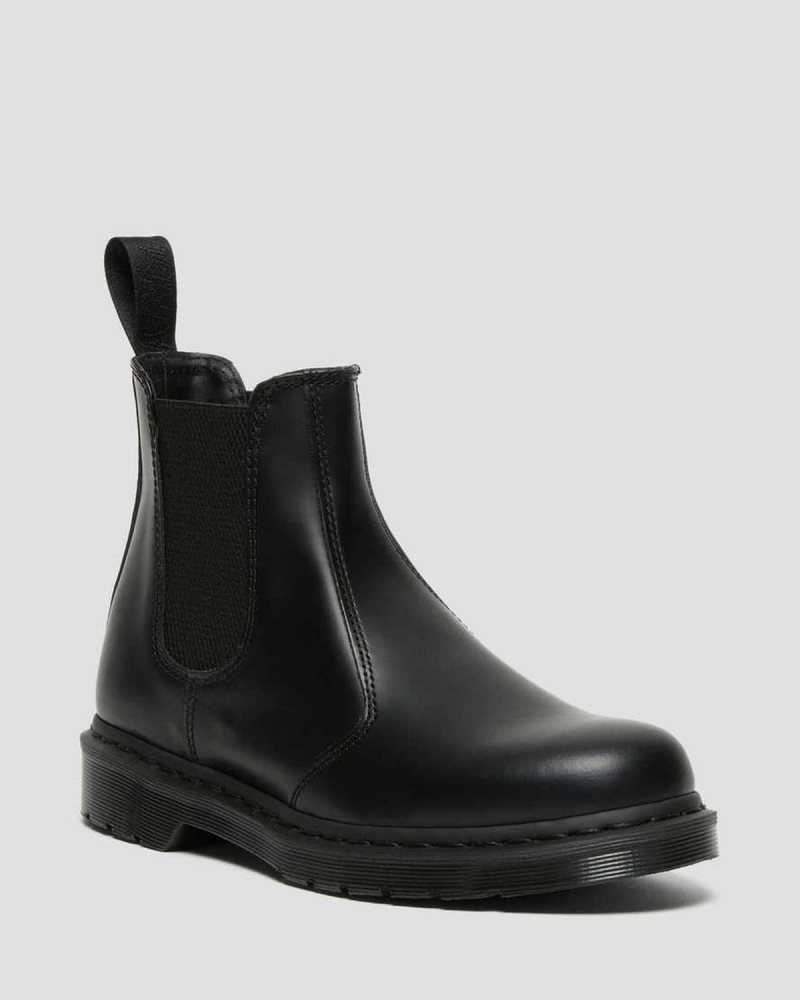 Black Dr. Martens 2976 Mono Smooth Leather Chelsea Boots | UKXZA0468