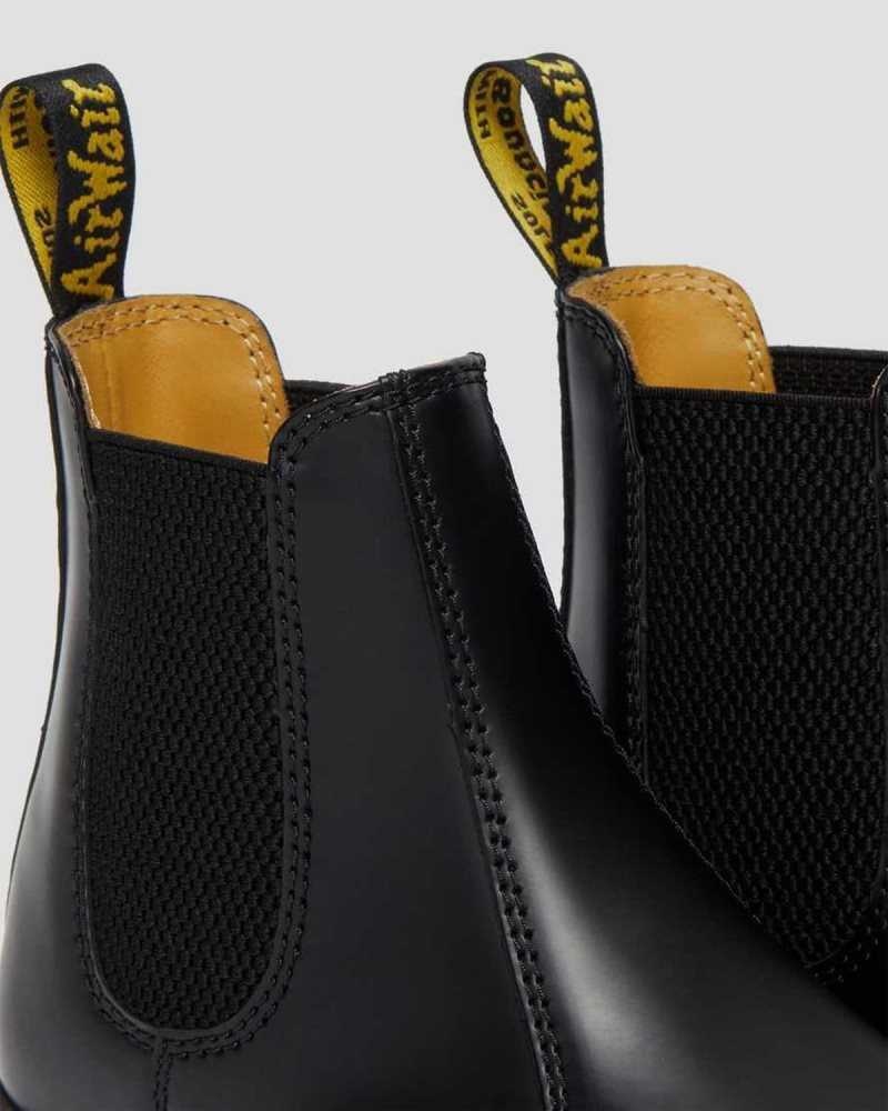 Black Dr. Martens 2976 Smooth Leather Chelsea Boots | WPXBA4809