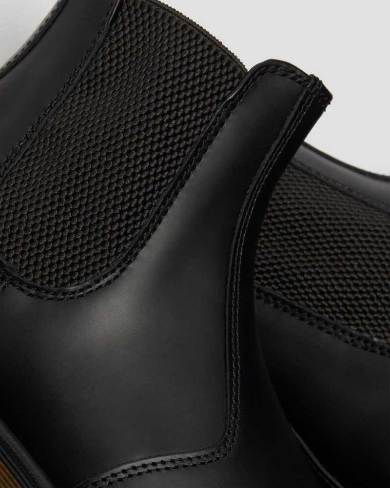 Black Dr. Martens 2976 Smooth Leather Chelsea Boots | PDFCZ2541