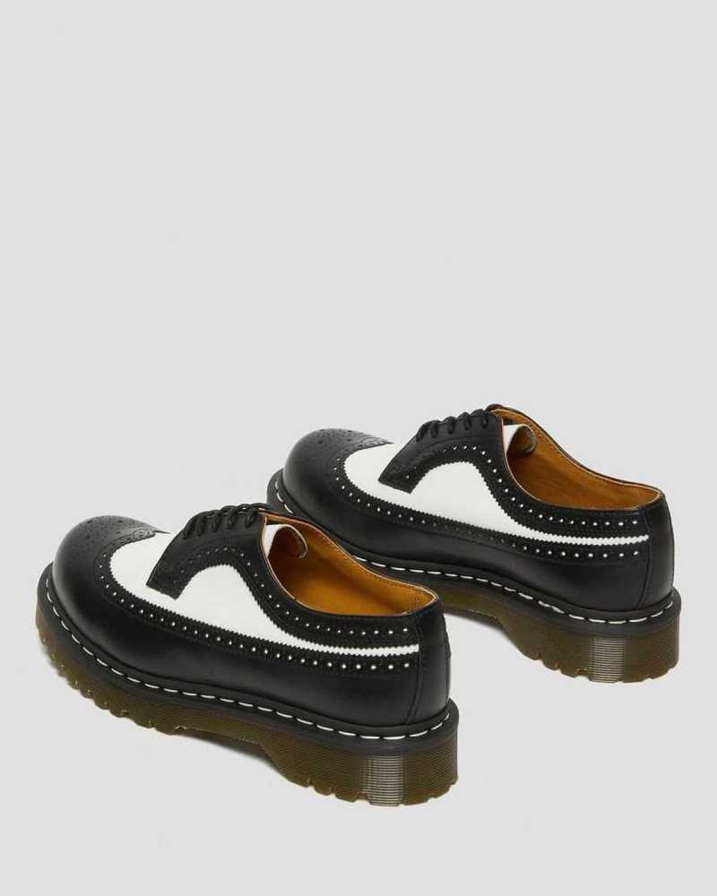 Black Dr. Martens 3989 Bex Smooth Leather Brogue Shoes | GPLUY8241