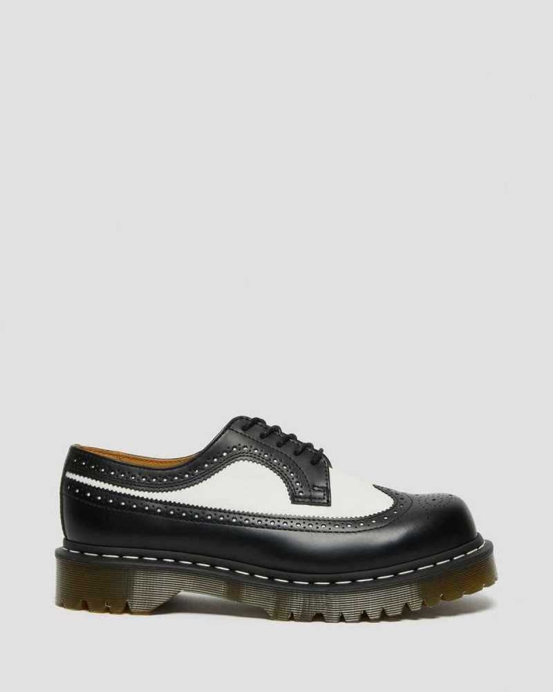 Black Dr. Martens 3989 Bex Smooth Leather Brogue Shoes | GPLUY8241