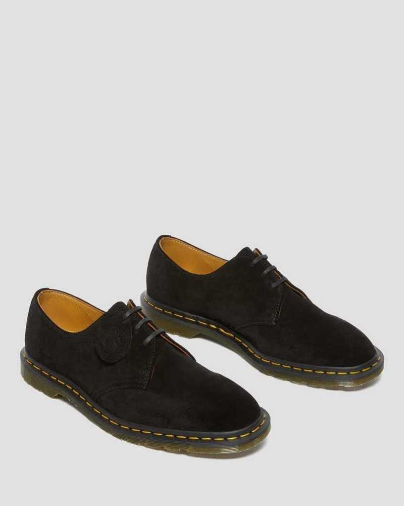 Black Dr. Martens Archie II Suede Oxford Shoes | TDESV7453