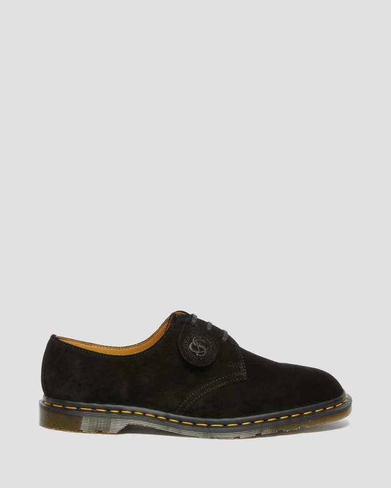 Black Dr. Martens Archie II Suede Oxford Shoes | TDESV7453