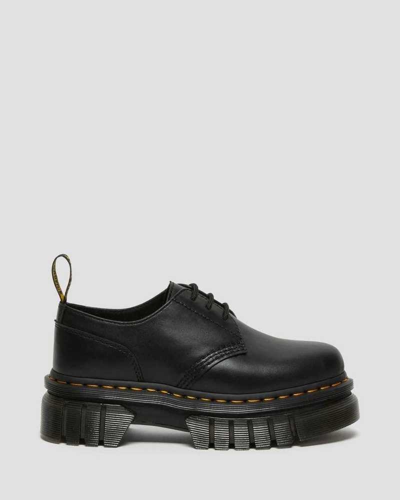 Black Dr. Martens Audrick Nappa Leather Platform Shoes | CIWLD6731