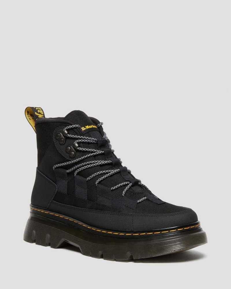 Black Dr. Martens Boury Leather Casual Boots | GUOIV9507