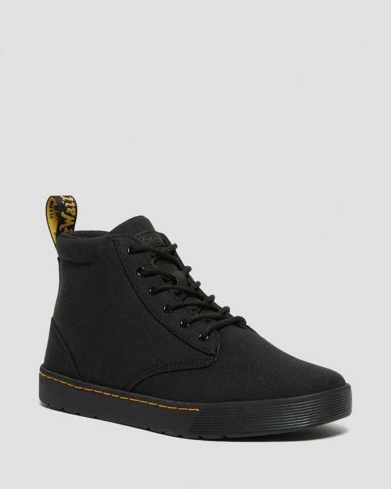 Black Dr. Martens Cairo Canvas Chukka Boots | LXJPM0294