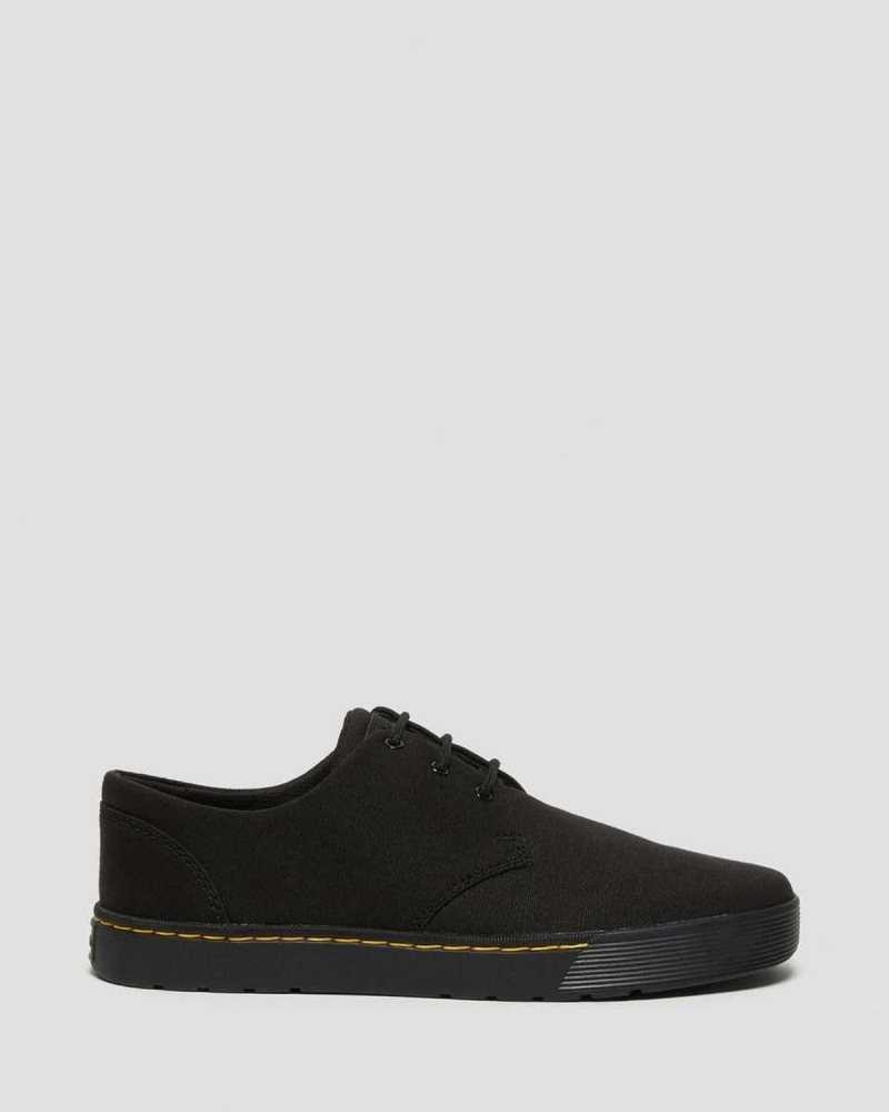 Black Dr. Martens Cairo Low Canvas Shoes | GSLTW2043