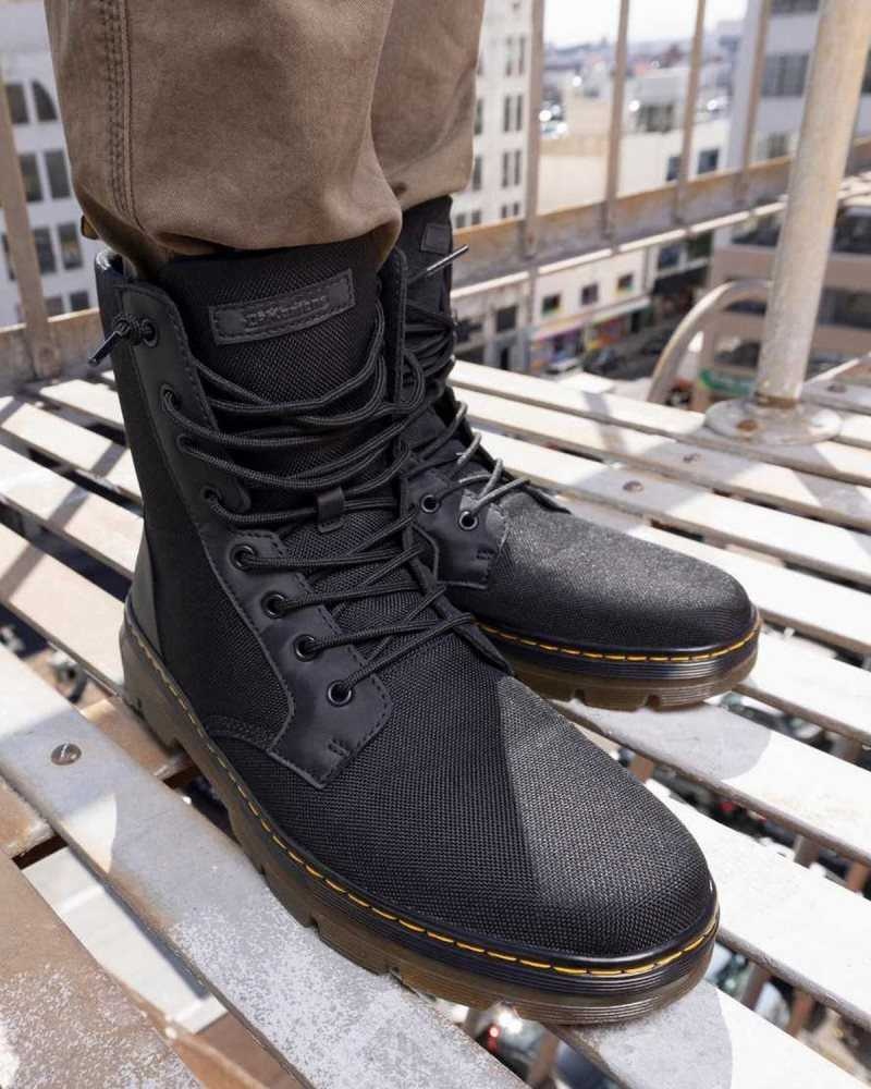 Black Dr. Martens Combs Poly Casual Boots | QYHGC7312