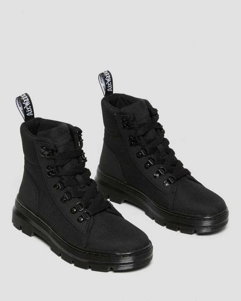 Black Dr. Martens Combs Poly Casual Boots | YWZRN4052