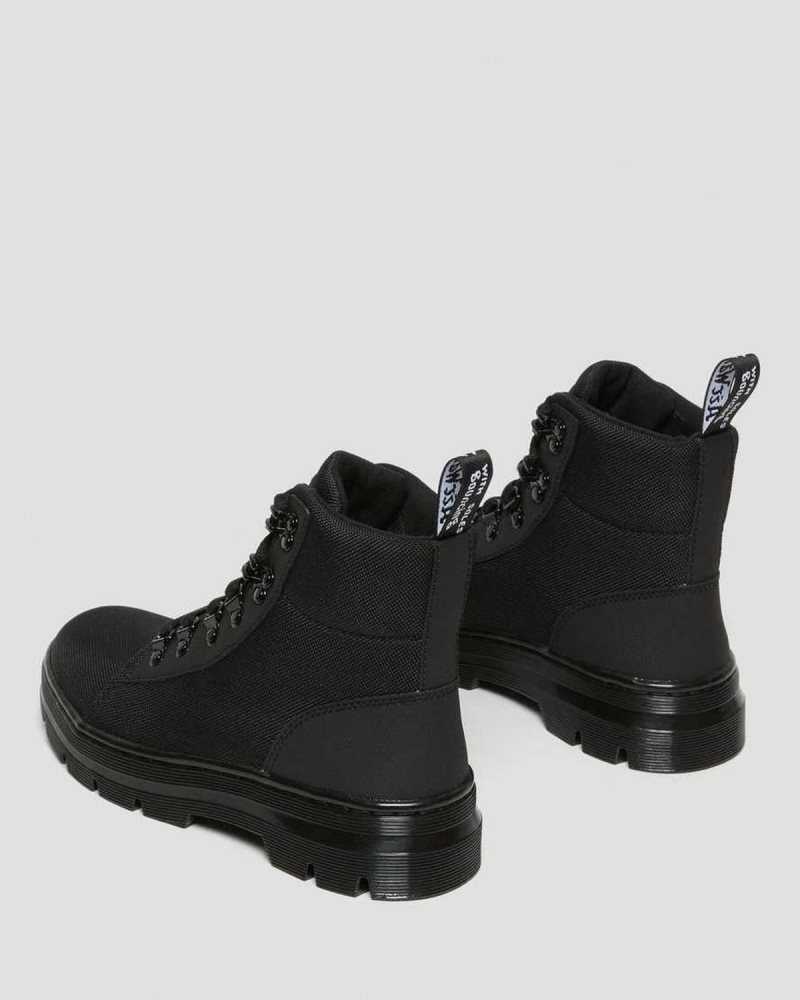 Black Dr. Martens Combs Poly Casual Boots | YWZRN4052