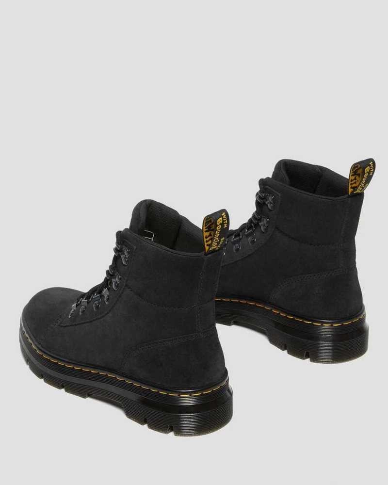 Black Dr. Martens Combs Suede Casual Boots | VPWAC8192