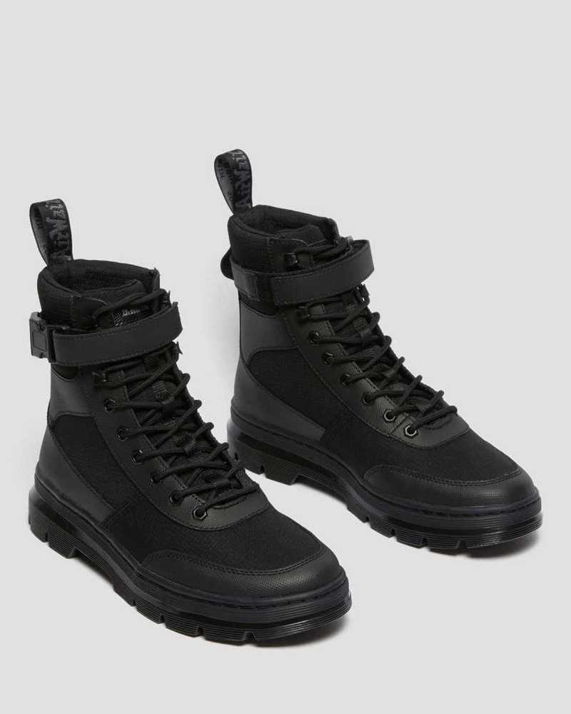 Black Dr. Martens Combs Tech Poly Casual Boots | KVTXY3846