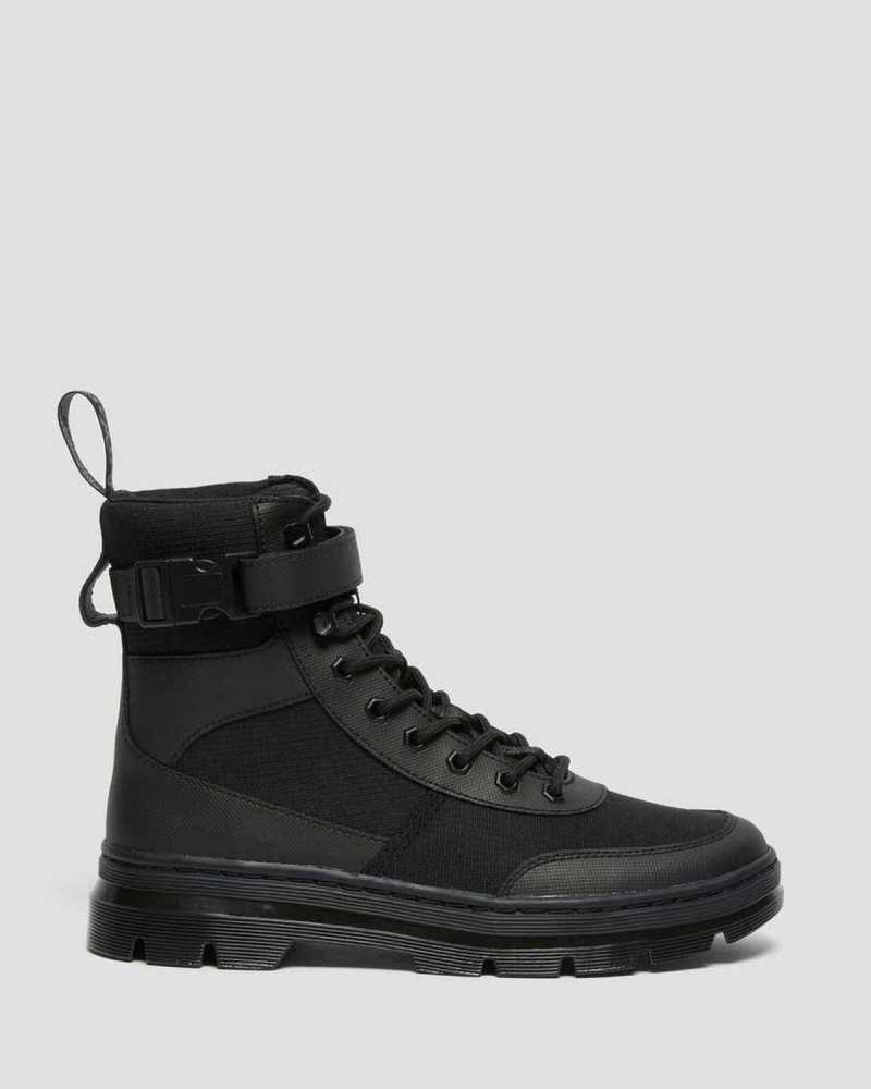 Black Dr. Martens Combs Tech Poly Casual Boots | KVTXY3846